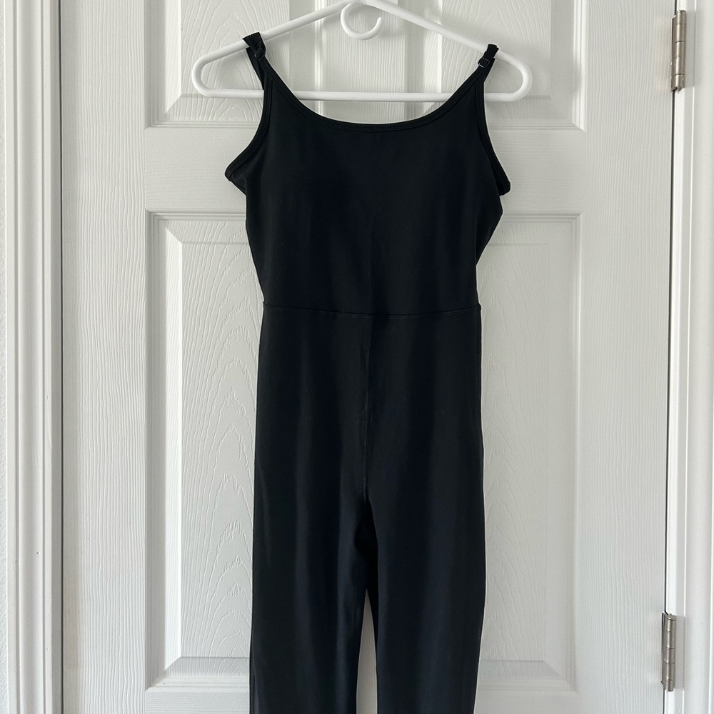 Black Workout Flared Jumpsuit